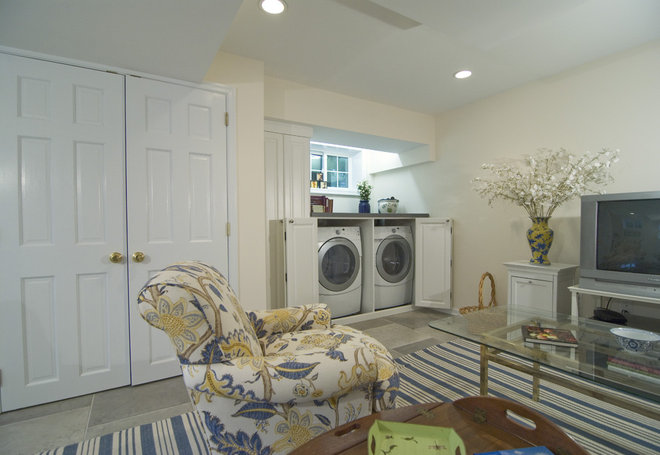 Traditional Basement by Case Design/Remodeling, Inc.