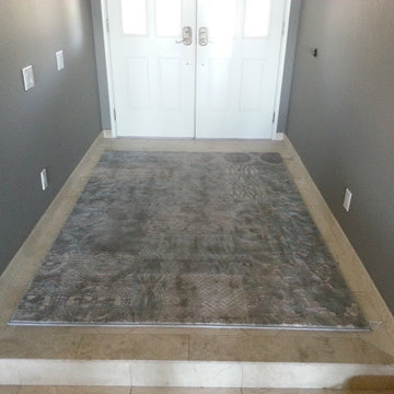 Grey Contemporary Modern Rug for Doorway