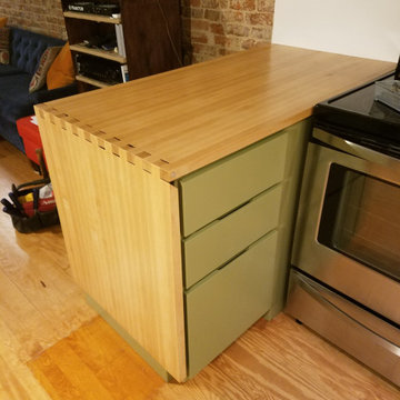 Fold Out Maple Cabinet Table