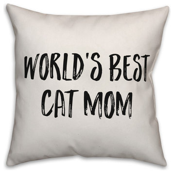 World's Best Cat Mom, Throw Pillow, 20"x20"