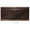 Chinese Antique Bird & Flowers Pattern Hand Carving Wooden Panel