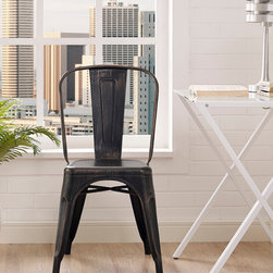Metal Cafe Chair - Antique Black - Dining Chairs