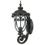Acclaim - Acclaim Naples 1-Light Outdoor Wall Light 2101MM, Marbleized Mahogany - Ornate, Italianate framing swirls and curves gracefully embrace clear seeded glass. This worldly design will add the right amount of splendor to any space. A cast aluminum construction resists rust and corrosion.