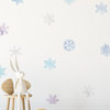 Frozen Winter Snowflakes Peel and Stick Vinyl Wall Sticker, Multi