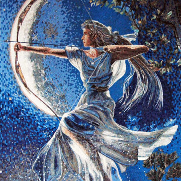 Goddess Diana Marble Mosaic I Mozaico