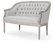 GDF Studio Megan Classical Tufted Loveseat, Light Gray, Fabric