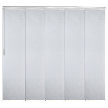 Dappled Iron 5-Panel Track Extendable Vertical Blinds 58-110"W