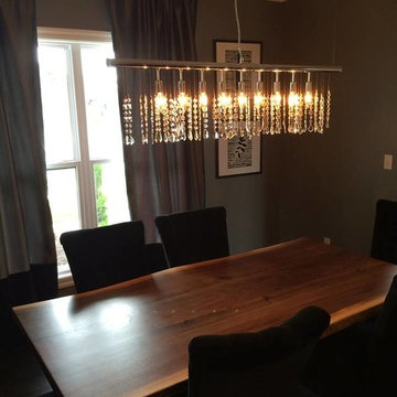 LIVE EDGE BLACK WALNUT TABLE SINGLE SLABS AND BOOKMATCHED