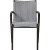 Verge Stacking Dining Chair, Light Gray Cord and Dark Eucalyptus