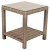 Courtyard Casual Capri 3 pc Chat Set Includes: One End Table and Two Club Chairs