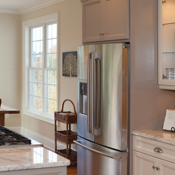 Traditional Kitchen in Maple, Beach White and Stone
