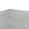 Ove Decors Misty 48x32" Solid Surface Alcove Shower Wall, Gray Tiles