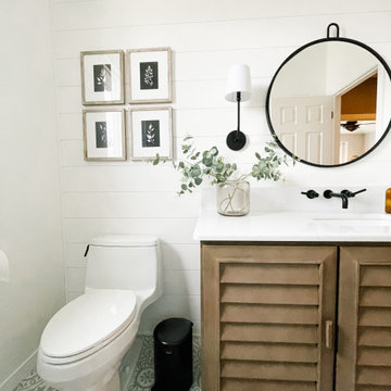 The Cottage Mill Remodel: The Girl's Modern Farmhouse Bathroom