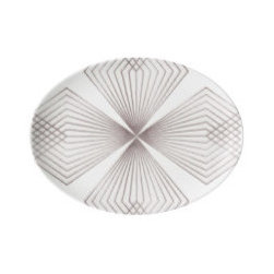 Gray Moroccan Diamond Flower Platter - Serving Dishes And Platters