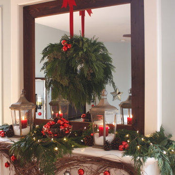 Our Living Room Mantel - Christmas 2010...