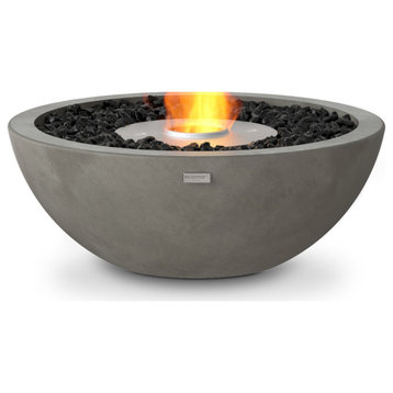 EcoSmart™ Mix 600 Concrete Fire Pit Bowl - Smokeless Ethanol Fireplace, Natural, Ethanol Burner