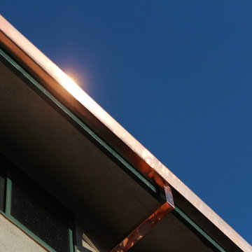 Copper Angle Faced Gutter in Redondo Beach