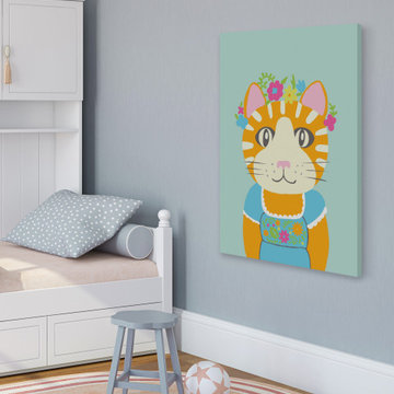 "Fancy Animals II" Painting Print on Wrapped Canvas