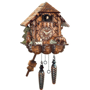 Carved Bears Engstler Battery-Operated Cuckoo Clock- Full Size