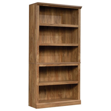 Sauder Engineered Wood 5-Shelf Tall Bookcase in Sindoori Mango/Brown