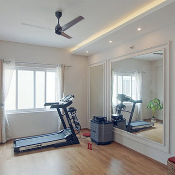 Modern interiors for an apartment in Bangalore