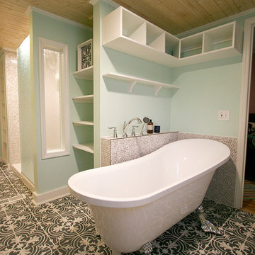 Era-Sensitive 20th Century Farmhouse Bathroom Remodel & Addition
