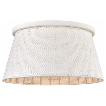 3 Light Flush Mount In Coastal Style-9 Inches Tall and 18 Inches Wide - Ceiling