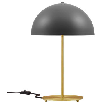 Table Lamp, Gray Gold, Metal, Modern, Mid Century Cafe Bistro Hospitality