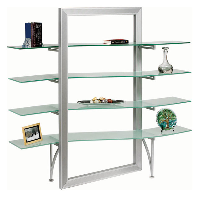 Dainolite Dbs 400 Gl Sv Elegant Free Standing Shelf Frosted Dainolite Dbs 400 Gl Sv Elegant Free Standing Shelf Frosted Silver