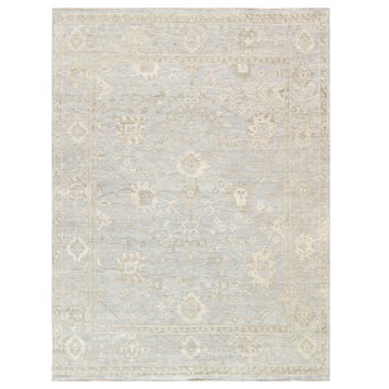 Oushak Collection Hand-Knotted Light Blue Wool Area Rug-13' 9'' X 16' 0''