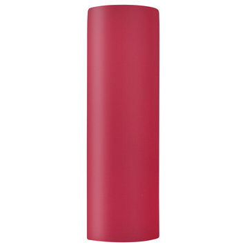 Ambiance Tube Wall Sconce, Open Top & Bottom, Cerise, LED