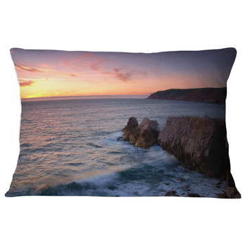 Winch Natural Park Sintra Cascais Seashore Throw Pillow, 12"x20"