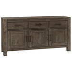 Bentley Designs - Turin Wide Sideboard, Dark Oak - Turin Dark Oak Wide Sideboard will add an indulgently warm feel to any room. With rustic oak veneers set in solid American oak frames in a rich dark oiled finish Turin dining naturally embodies a casual and contemporary aesthetic.