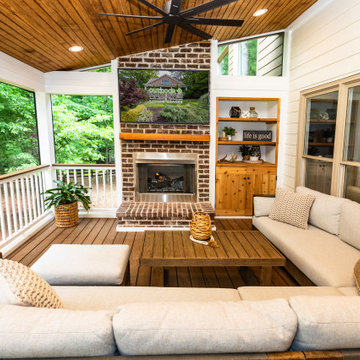 Vaulted Wood Ceiling Porch