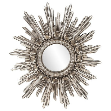 Howard Elliott Chelsea Antique Silver Starburst Mirror