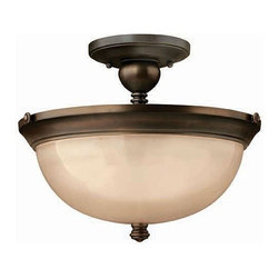 Hinkley Mayflower 3 Light Semi Flush Mount in Transitional Style - Lighting