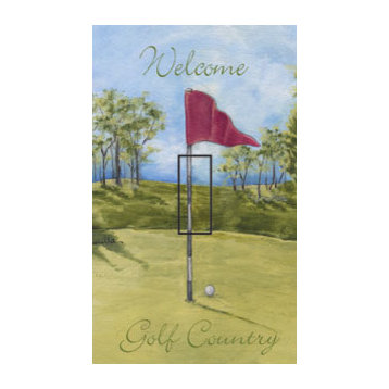 Welcome to Golf Country Single Toggle Peel and Stick Switch Plate Cover: 2 Units