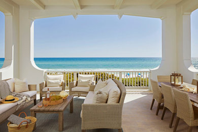 Inspiration for a coastal balcony remodel in Other