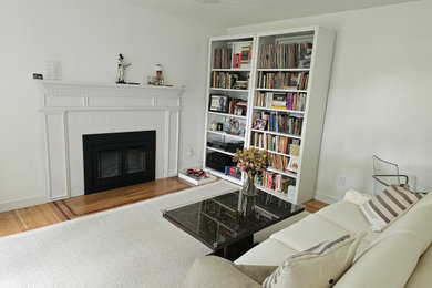 Inspiration for a small scandinavian living room remodel in Boston