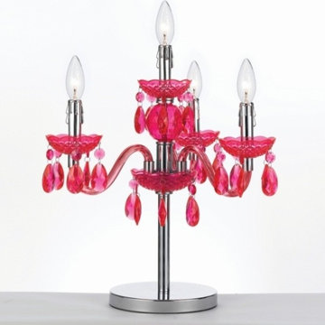 angelo:HOME Fulton Table Chandelier - Pink
