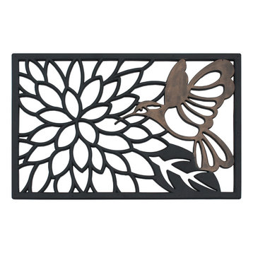 Hummingbird Indoor/Outdoor Beautiful Bronze Finish Doormat, 20"X30"