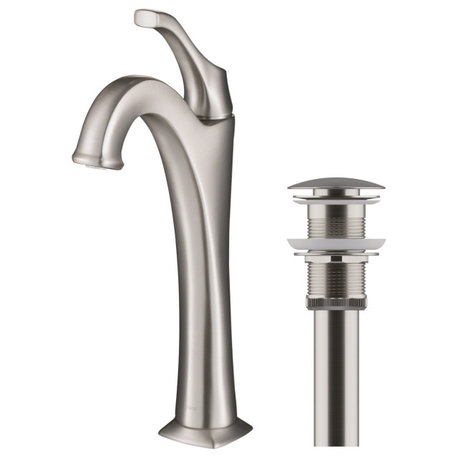 Kraus KVF-1200 Arlo 1.2 GPM Deck Mounted Bathroom Faucet - Spot-Free Stainless