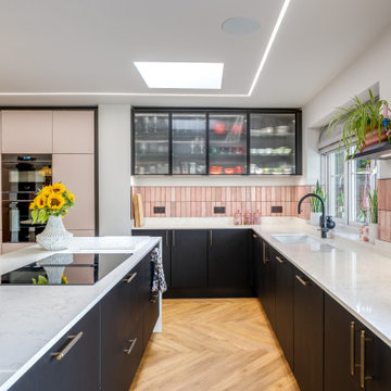 Pink and Black Kitchen St Albans