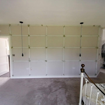 oak and painted door wardrobe