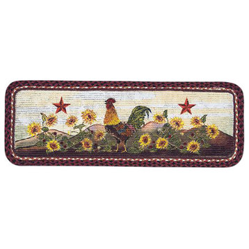 Morning Rooster Wicker Weave Table Runner 13"x36"