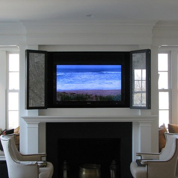 Living room television hidden