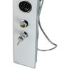 ABSP50W White Glass Shower Panel with 2 Body Sprays and Rain Shower Head