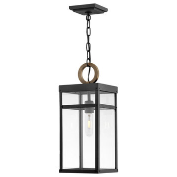 Hinkley Porter Medium Hanging Lantern, Black