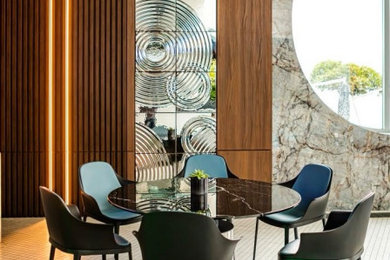 Example of a trendy dining room design in Los Angeles