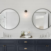 Cheyenne Framed Round Mirror, Black
